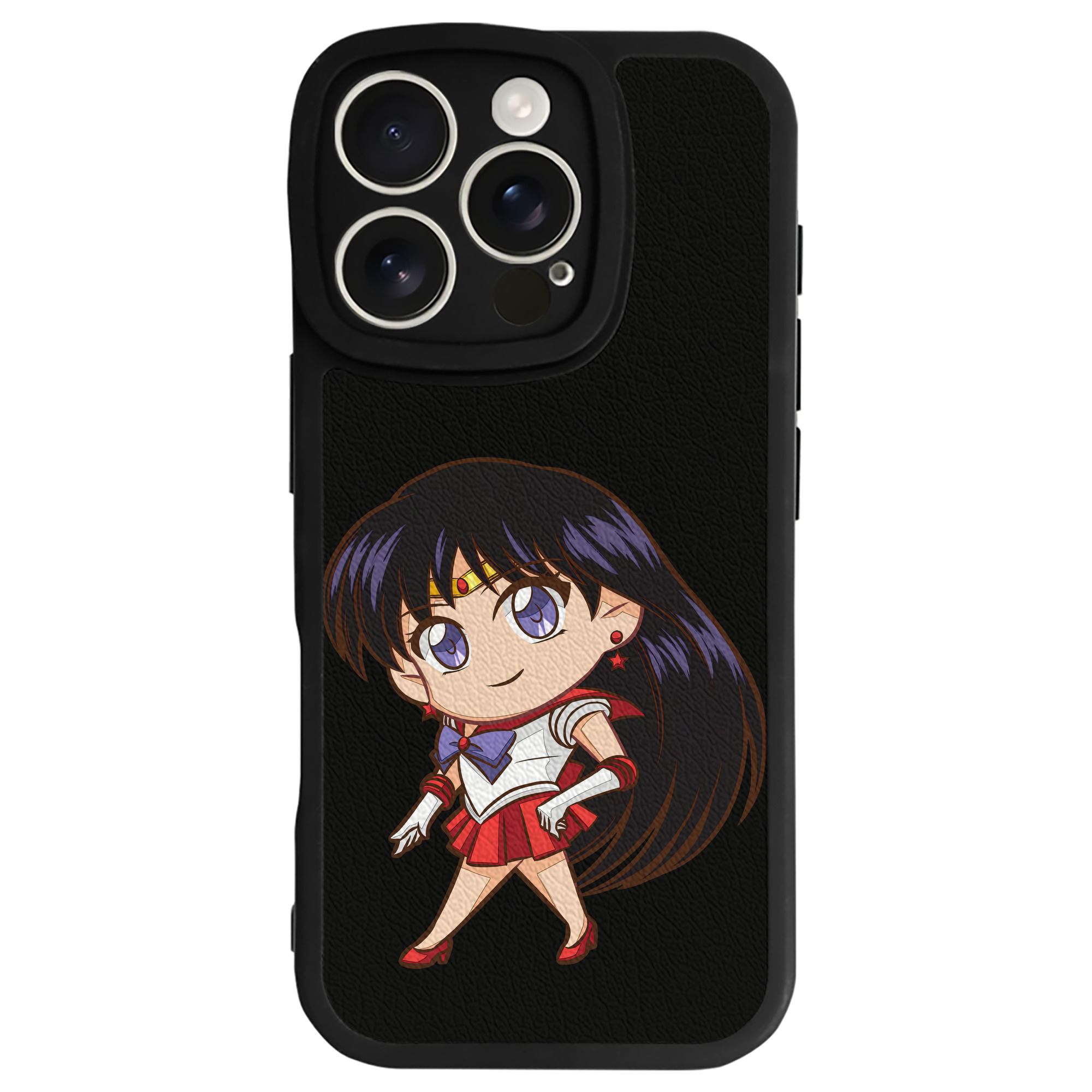 （画像用） 美少女戦士セーラームーン 火野レイ ひの レイ Sailor Moon Hino Rei （セーラーマーズ,Sailor Mars） 【iPhone 16シリーズ対応】シリコンスマホケース（レザー調） 材質：シリコン